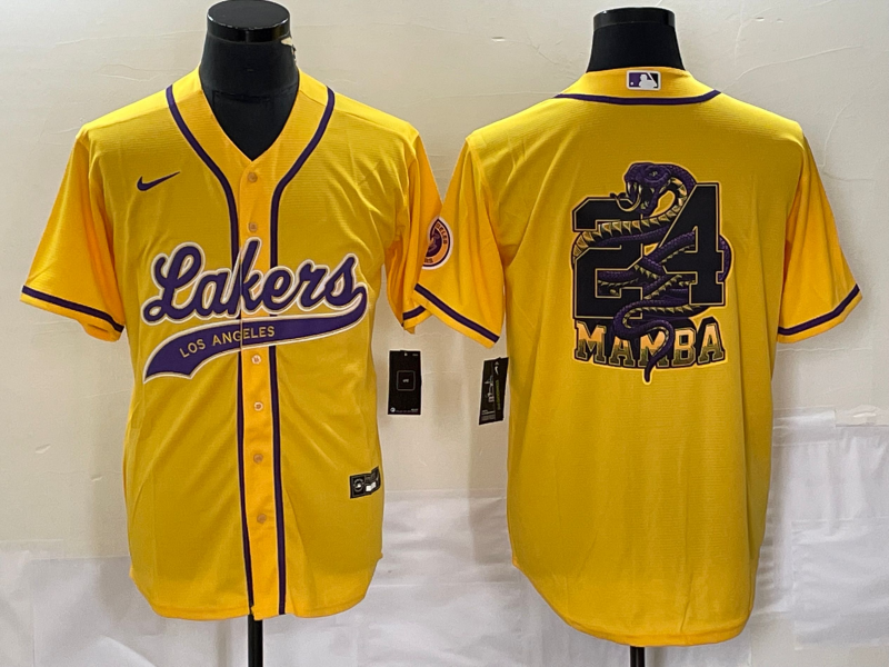 Men Los Angeles Lakers #24 Bryant yellow 2024 NBA Jersey20241120->los angeles lakers->NBA Jersey